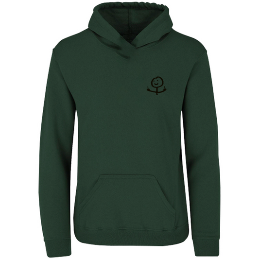 Sudadera con capucha color verde 