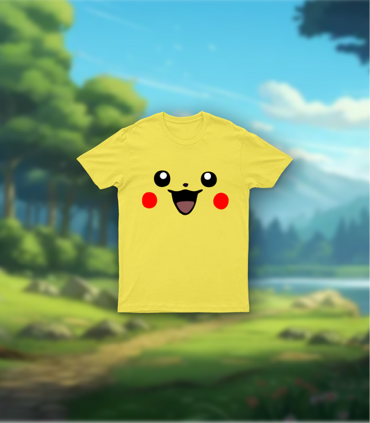 PLayera con estampado de Pikachú color amarilla